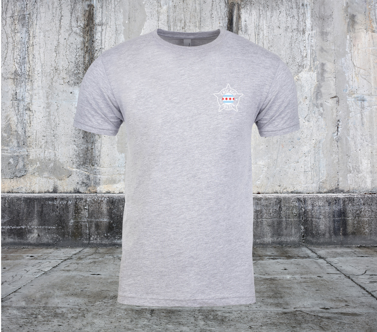 CHICAGO POLICE STAR WITH CHICAGO FLAG TSHIRT