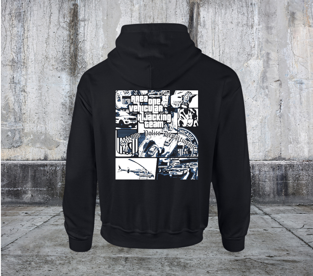 AREA ONE VEHICULAR HIJACKING TEAM T-SHIRT / HOODIE