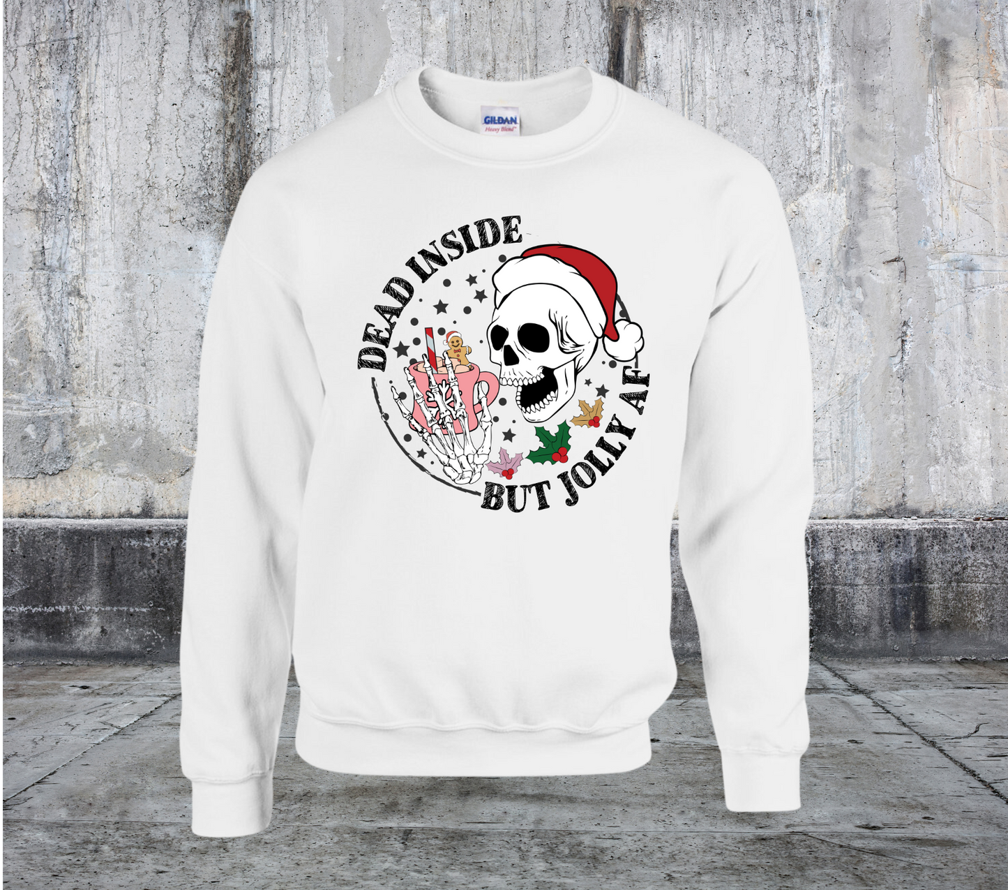 Dead Inside But Jolly AF Christmas Sweater