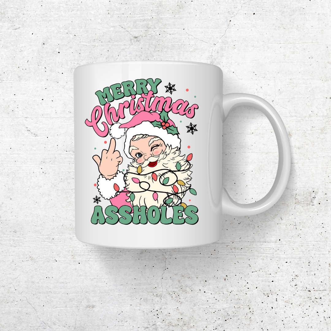 Merry Christmas Assholes Coffee Mug