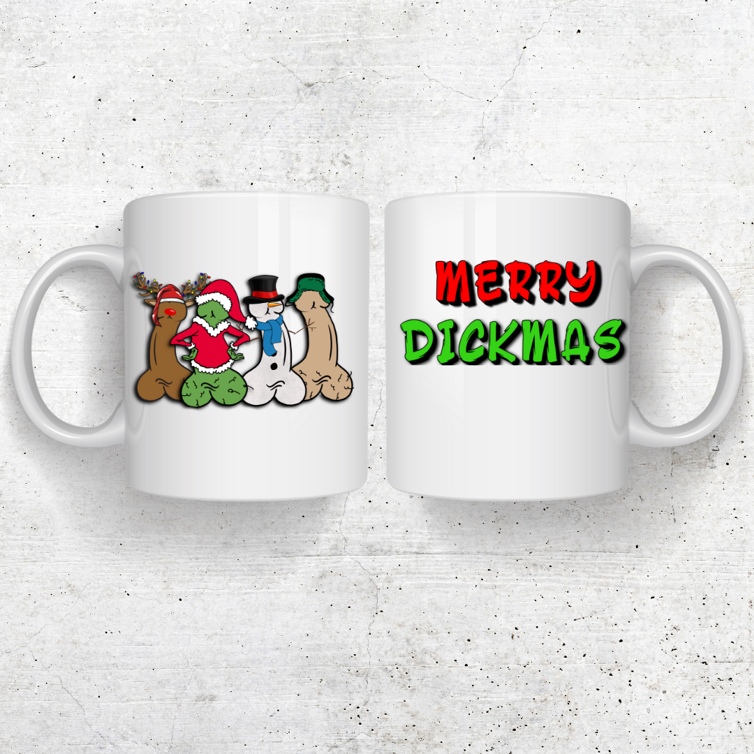 Merry Dickmas Naughty Christmas Coffee Mug