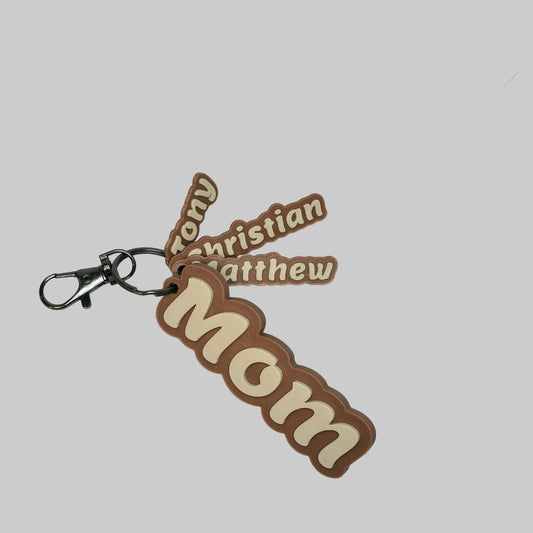 Personalized MOM Keychain 3D Printed