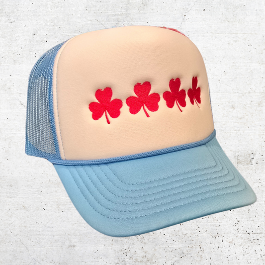 CHICAGO STYLE 4 SHAMROCKS FOAM SNAPBACK TRUCKER HAT