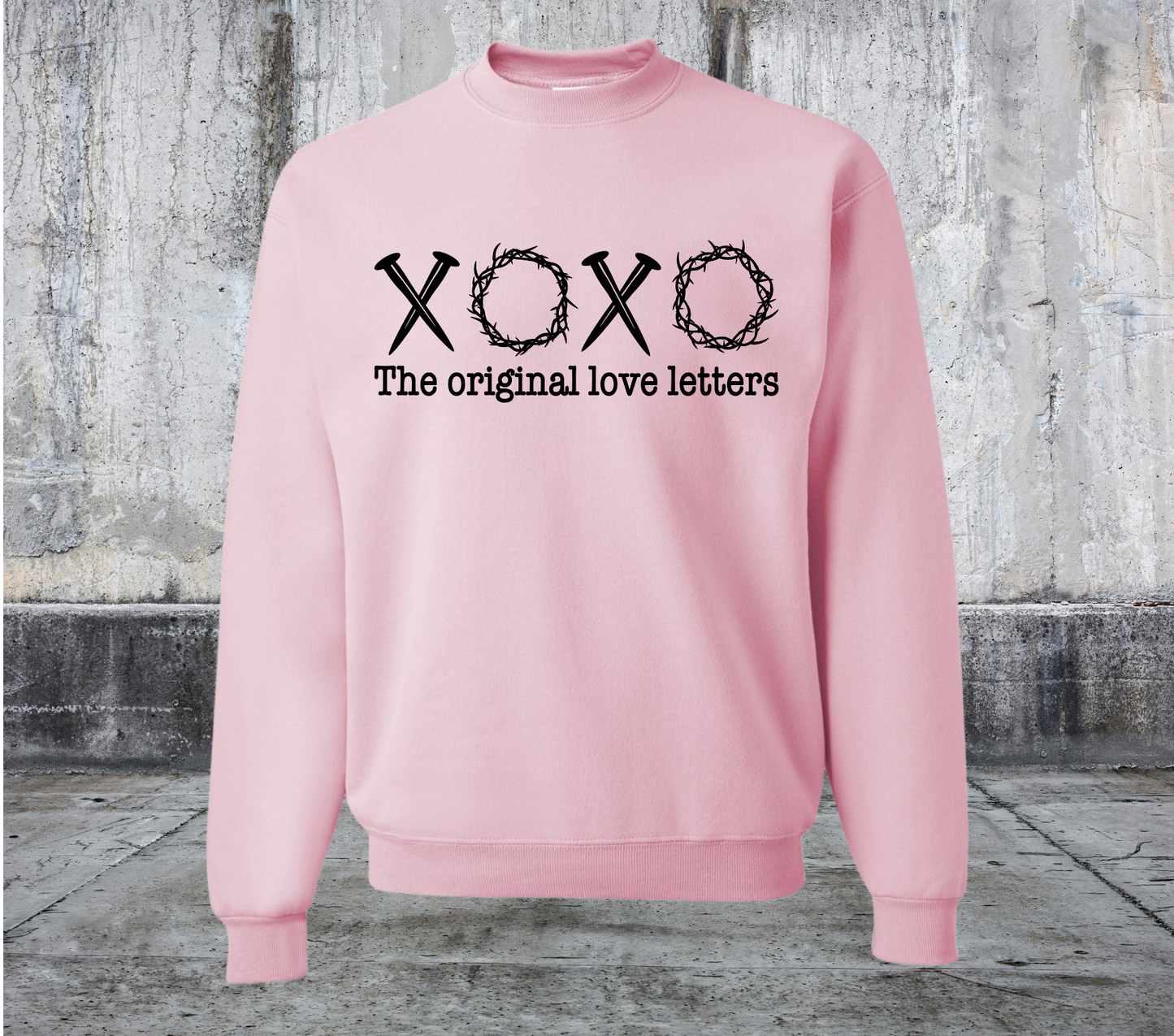 XOXO THE ORIGINAL LOVE LETTERS CREWNECK SWEATER