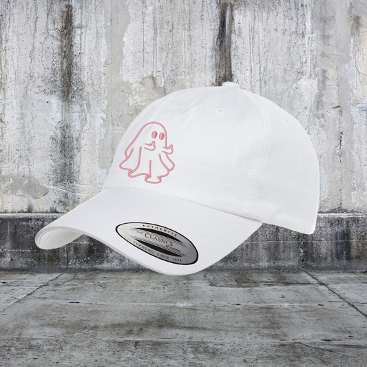 Ghost Middle Finger Embroidered Dad Hat