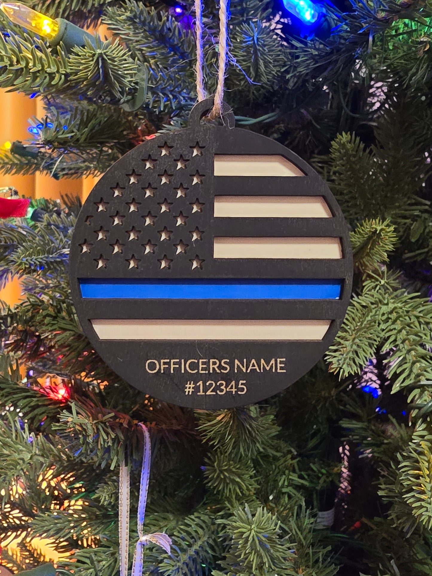 FIRST RESPONDER FLAG ORNAMENT