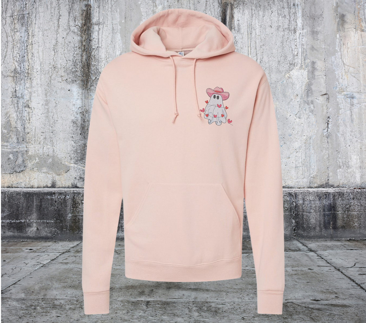 COWBOY HAT GHOST VALENTINES EMBROIDERED SWEATER