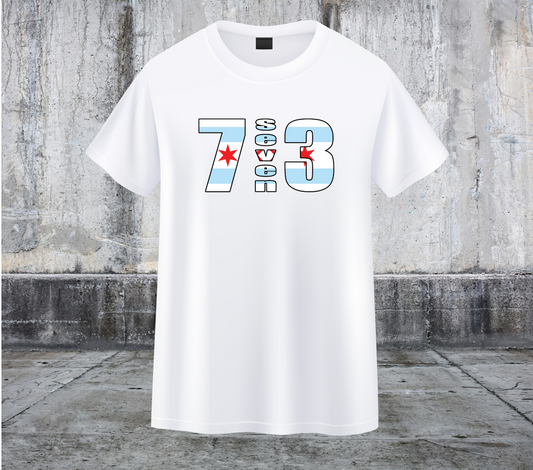 7SEVEN3 CHICAGO AREA CODE SHIRT