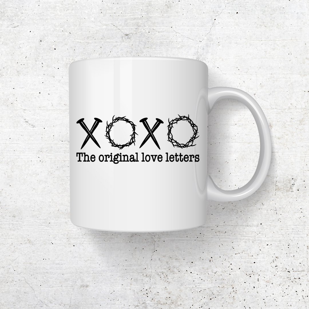 XOXO THE ORIGINAL LOVE LETTERS VALENTINES COFFEE MUG