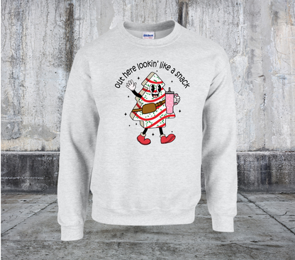 Out Here Lookin Like A Snack Christmas Crewneck Sweater