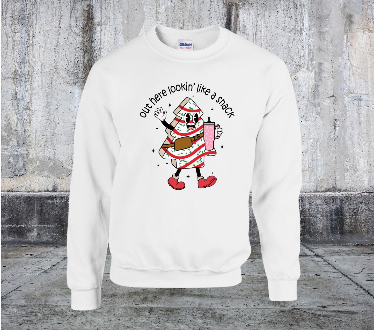 Out Here Lookin Like A Snack Christmas Crewneck Sweater