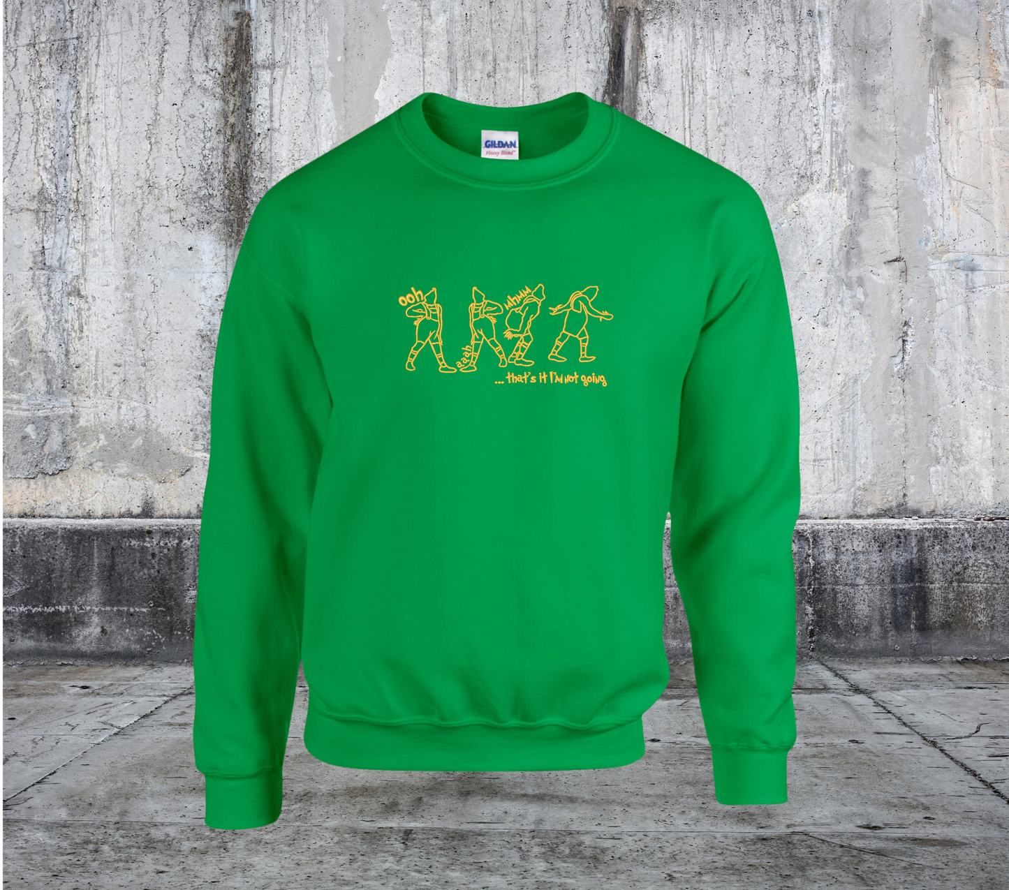 Walking Grinch Embroidered Crewneck Sweater