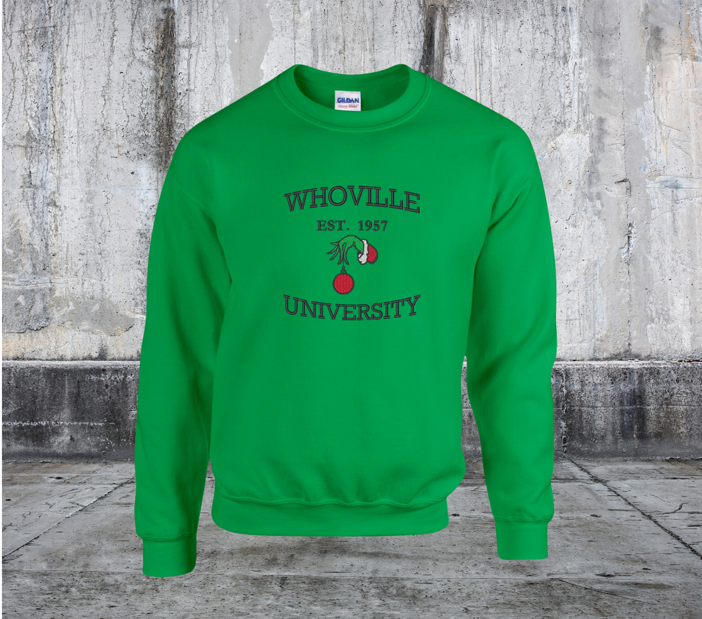 Whoville University Embroidered Crewneck Sweater
