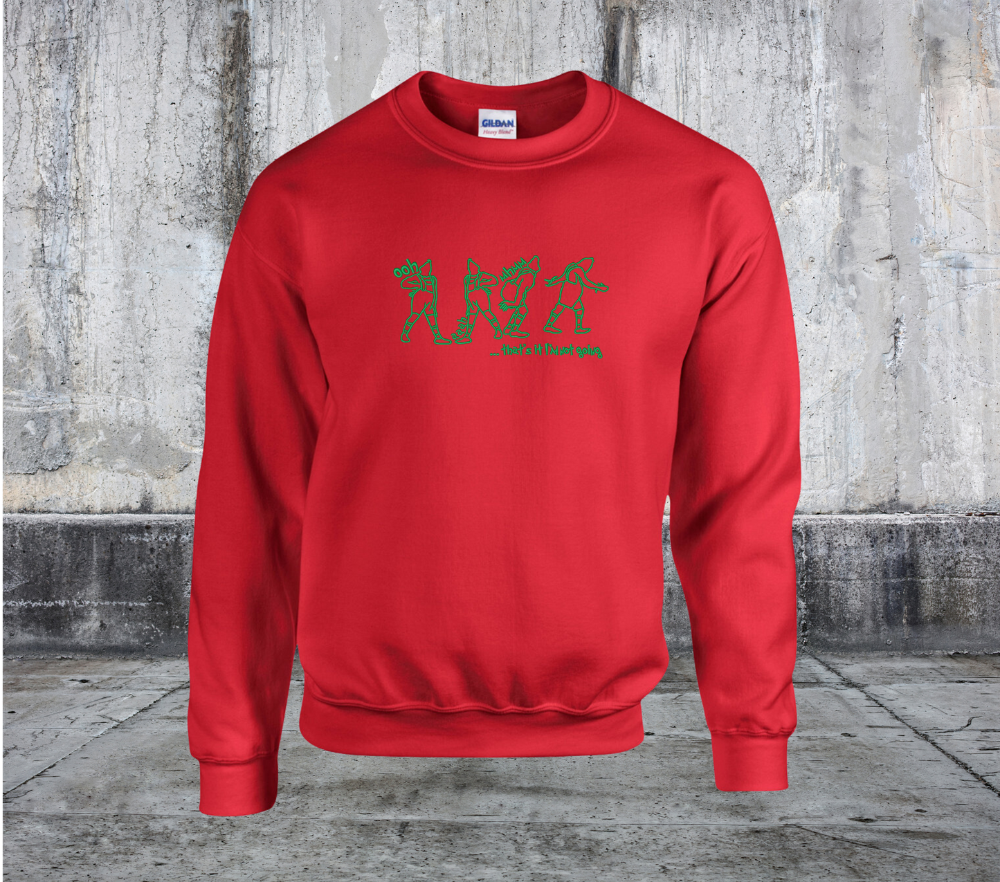 Walking Grinch Embroidered Crewneck Sweater