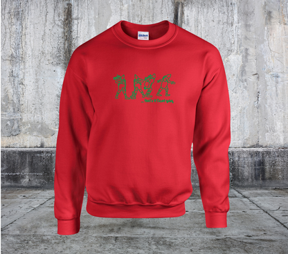 Walking Grinch Embroidered Crewneck Sweater