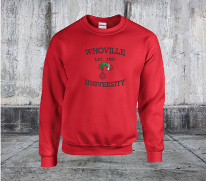 Whoville University Embroidered Crewneck Sweater