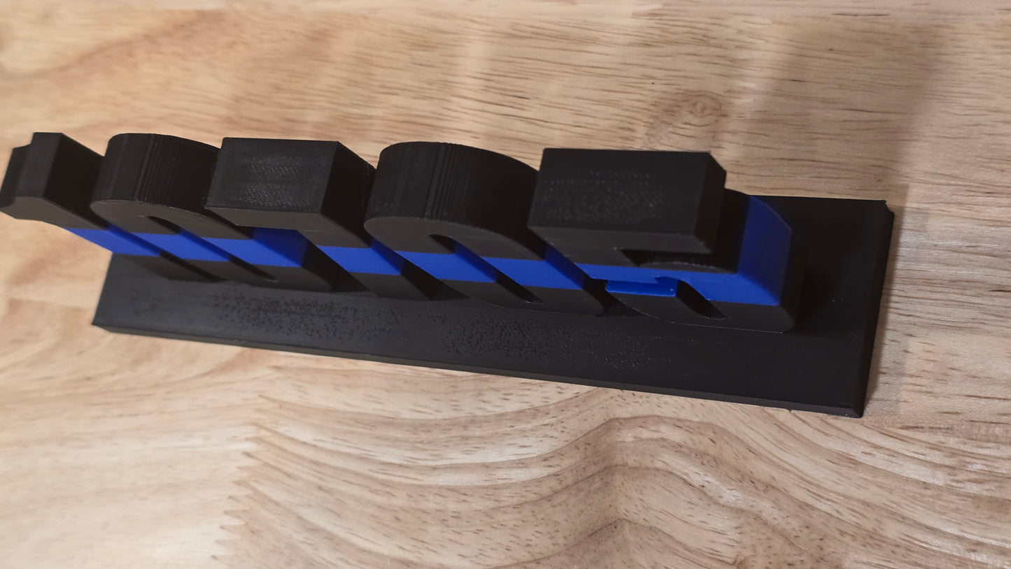 THIN BLUE LINE BADGE NUMBER