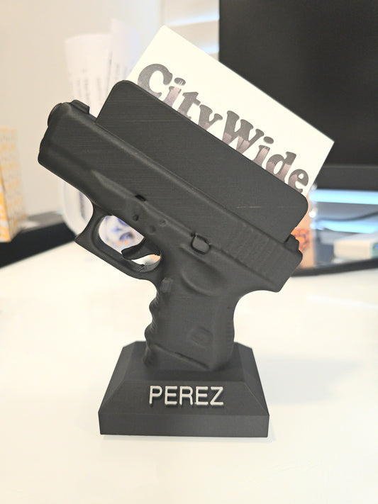 GUN BUSINESS CARD HOLDER - PERONALIZED