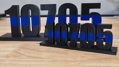 THIN BLUE LINE BADGE NUMBER