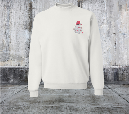 BEANIE GHOST VALENTINES EMBROIDERED SWEATER