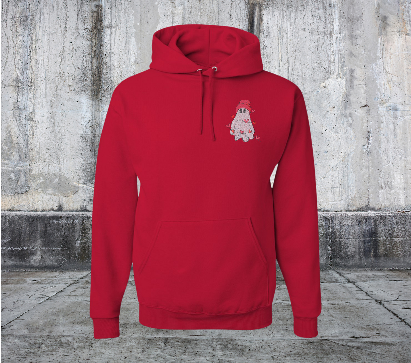 BEANIE GHOST VALENTINES EMBROIDERED SWEATER