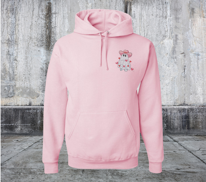 COWBOY HAT GHOST VALENTINES EMBROIDERED SWEATER