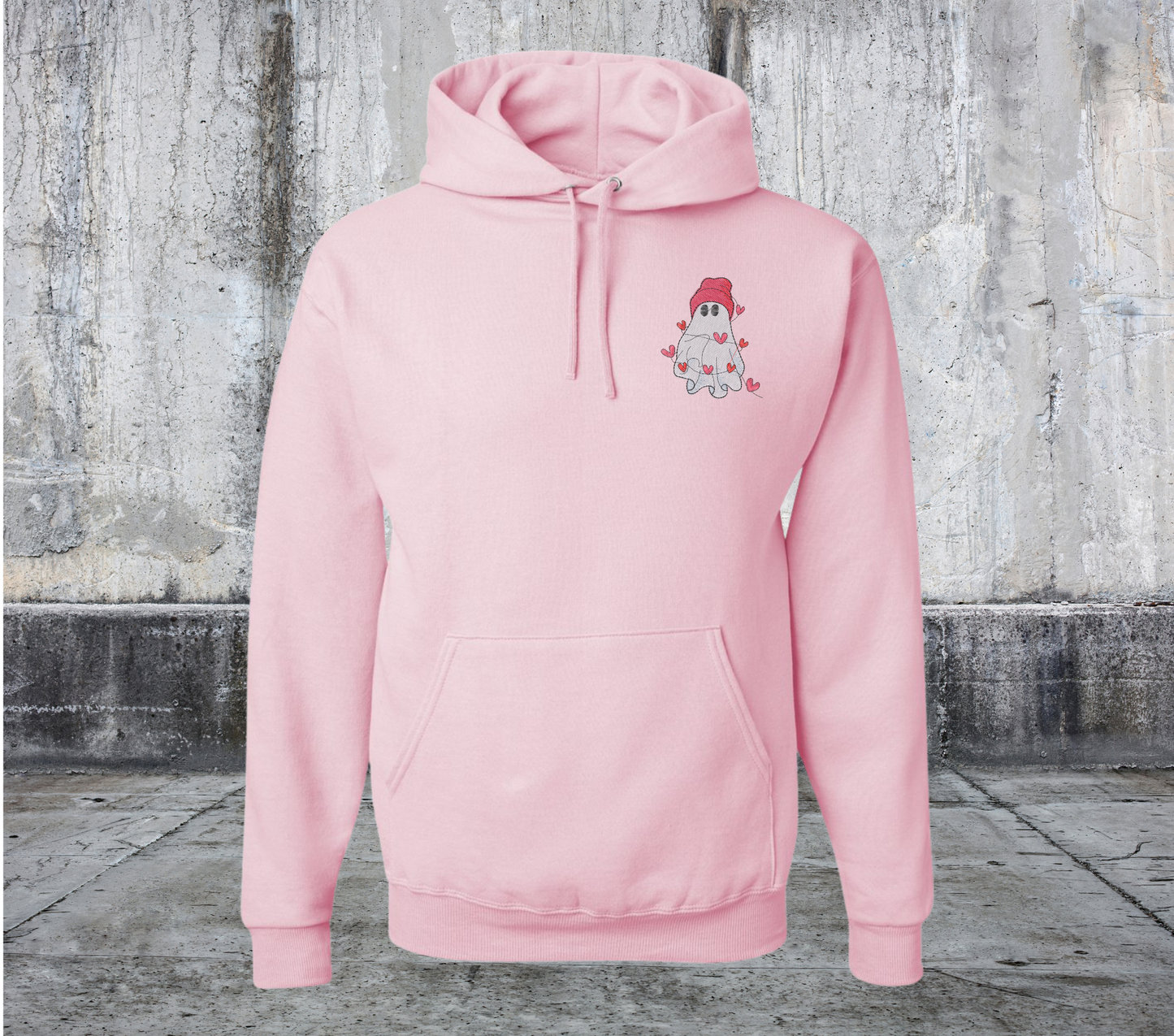 BEANIE GHOST VALENTINES EMBROIDERED SWEATER