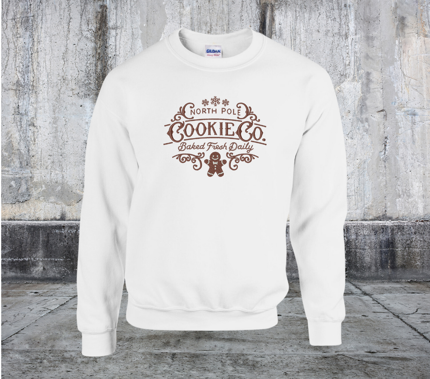 North Pole Cookie Co Embroidered Crewneck Sweater
