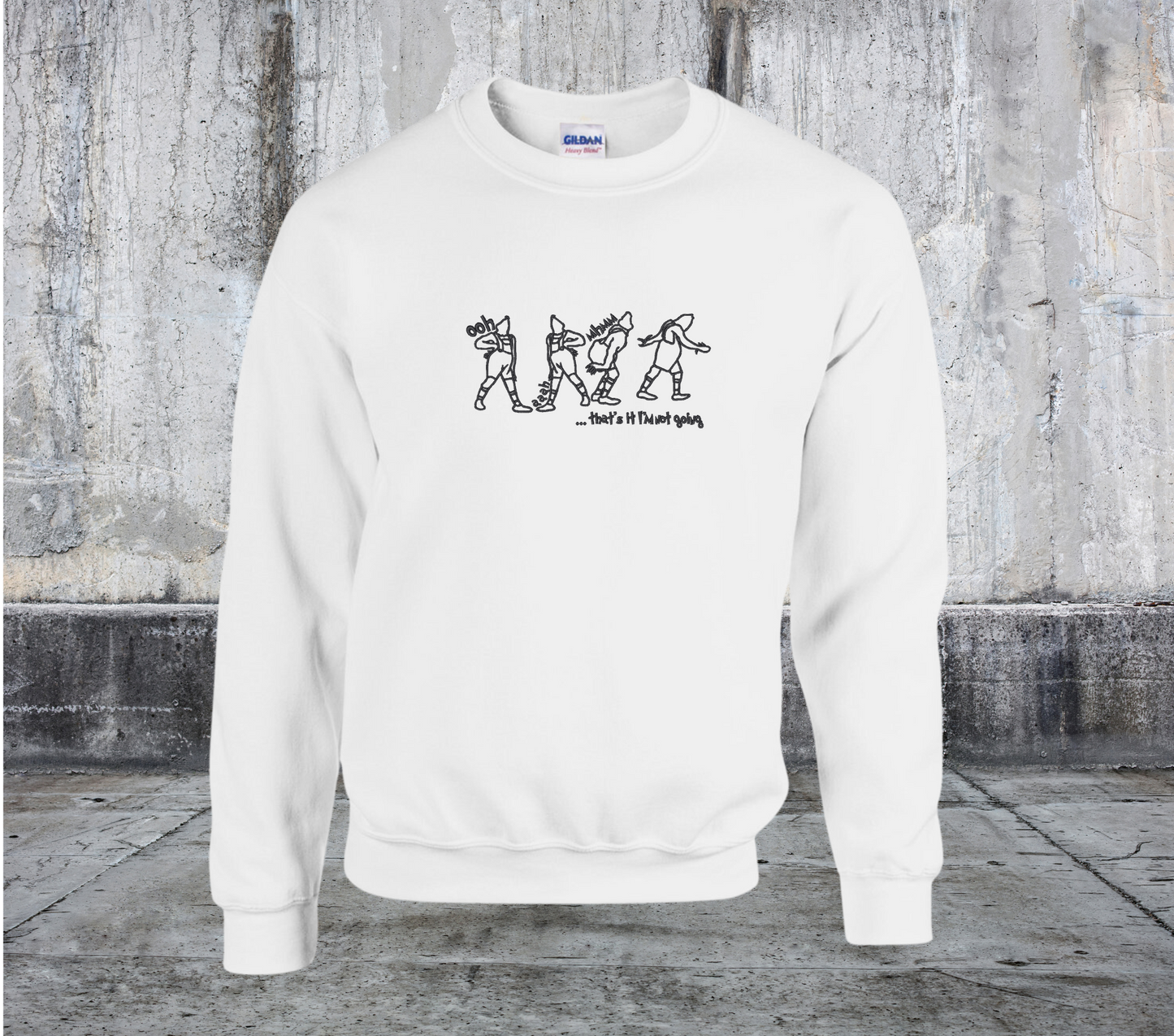 Walking Grinch Embroidered Crewneck Sweater